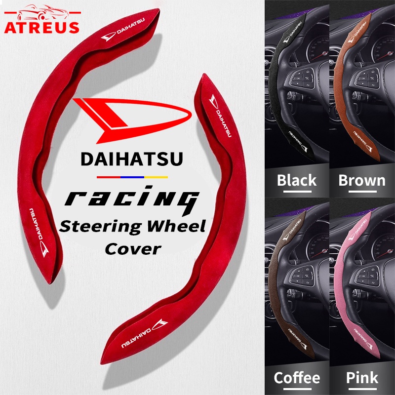 Sarung Pelindung Setir Mobil Daihatsu Suede Steering Wheel Cover Anti Slip Serap Keringat Untuk Sigra Ayla Sirion Rocky Terios Xenia Taruna Ceria Classy Taft