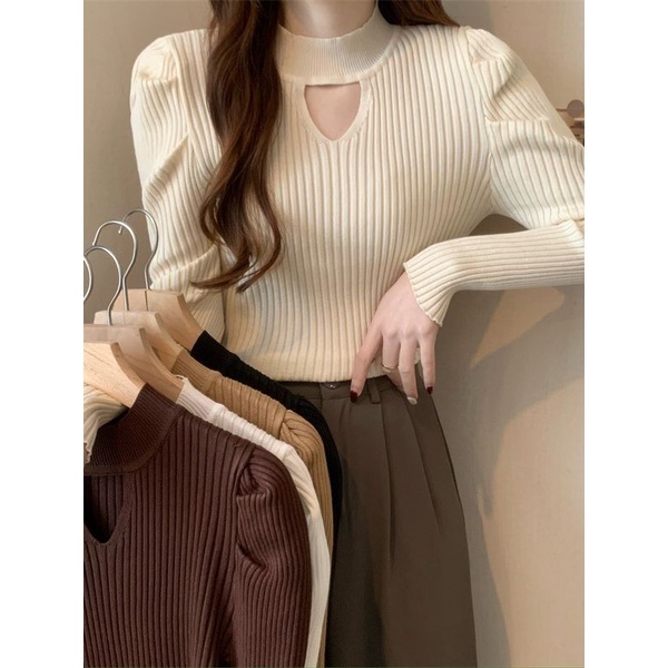 TELLY ➡️ BJ-011 Atasan Wanita Korean Style Lengan Panjang Turtleneck Rajut Import Premium