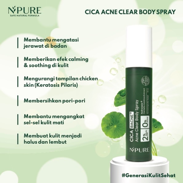 NPURE CICA BACNE+ ACNE CLEAR BODY SPRAY 50 ML