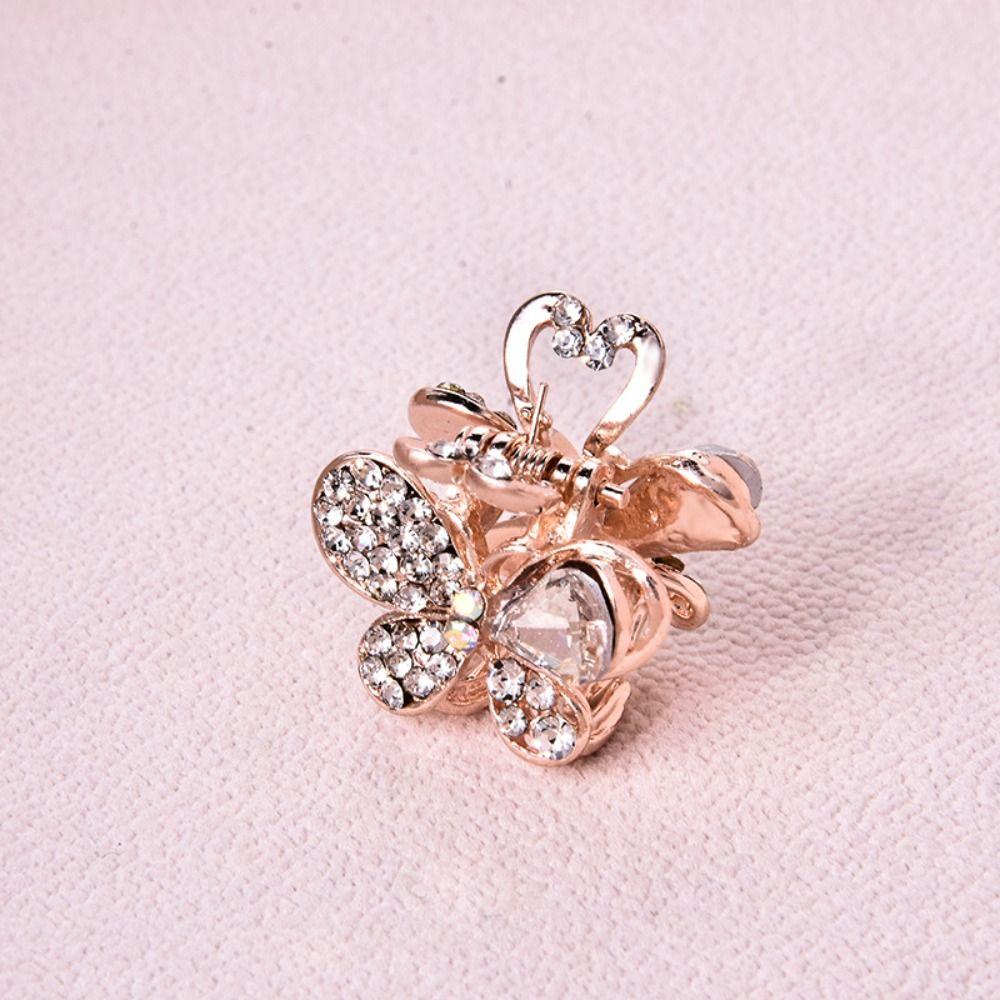 Mxbeauty Aksesoris Rambut Wanita Lucu Simple Hair Claw Rhinestone Alloy Properti Foto Gaya Korea Jepit