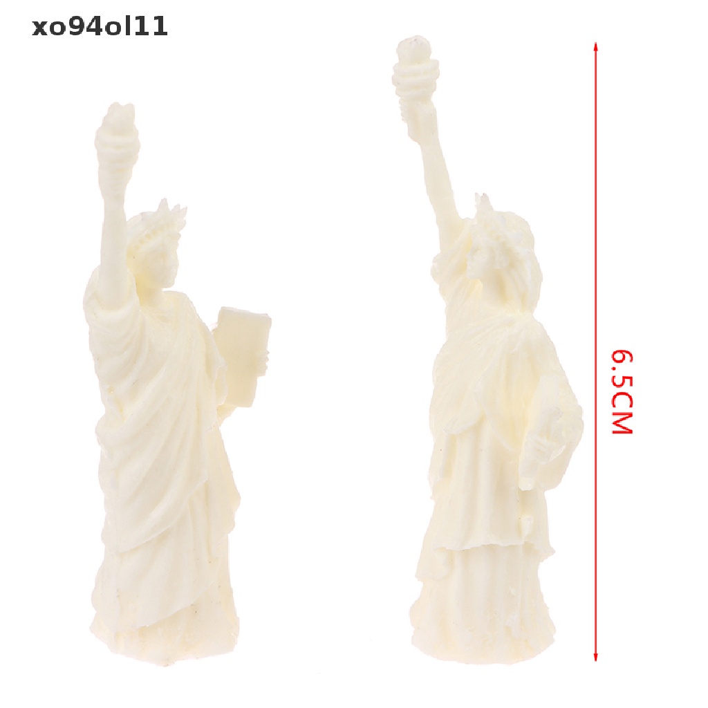 Xo 2Pcs 1: 12rumah Boneka Patung Mini Patung Liberty Model Furniture Decor Mainan OL