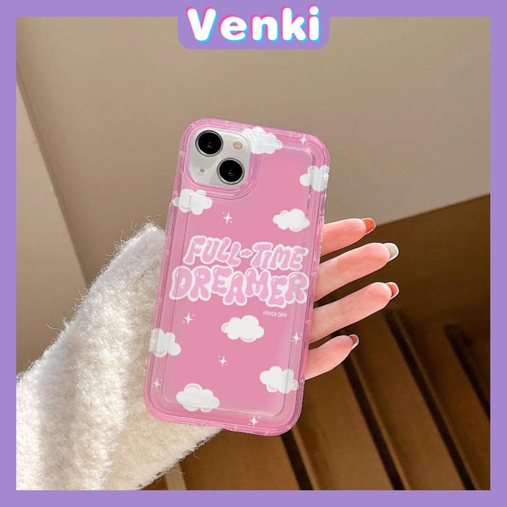 Case For iPhone 14 Pro Max Soft TPU Jelly Airbag Case Cute Pink Clouds  Camera Protection Shockproof For iPhone 14 13 12 11 Plus Pro Max 7 Plus X XR