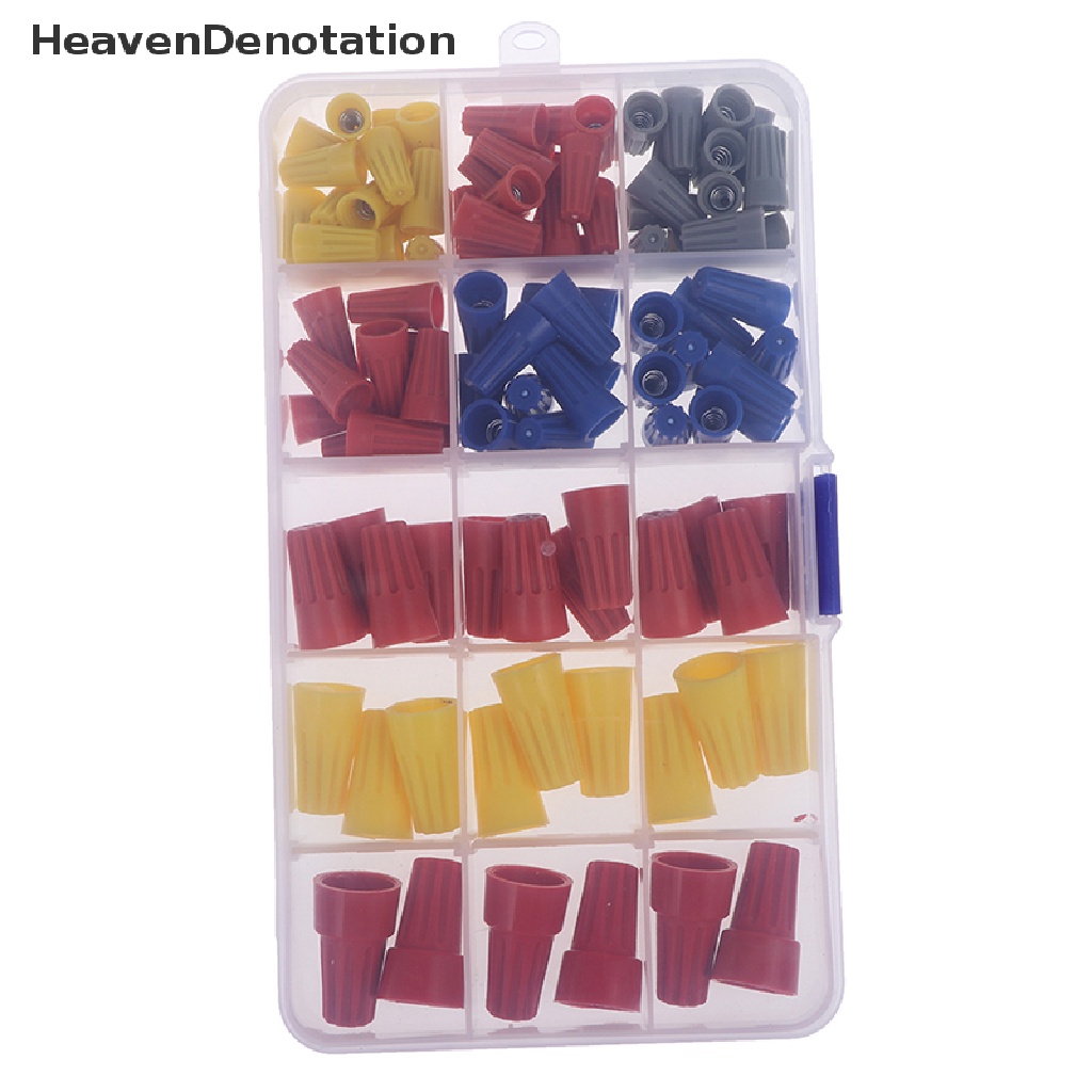 [HeavenDenotation] 102pcs Aneka Warna Konektor Kawat Mur Listrik Spring Cap HDV