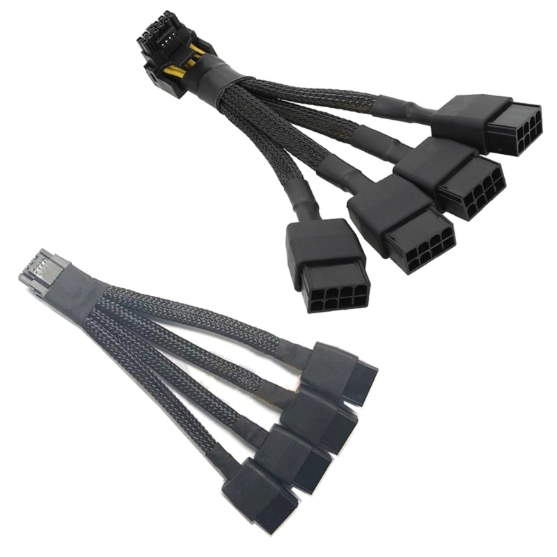 Cre12+4pin 12VHPWR Ke 4pcs PCi-E GPU 8Pin Graphics Video Card 4x8pin PCIE 5.0 Kabel RTX4090 Power Supply Extension Cabl