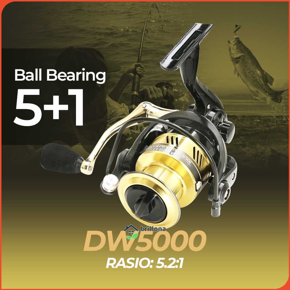 ELENXS Reel Pancing Spinning Fishing Reel Kumparan 5+1BB 5.2:1 - DW3000/DW5000