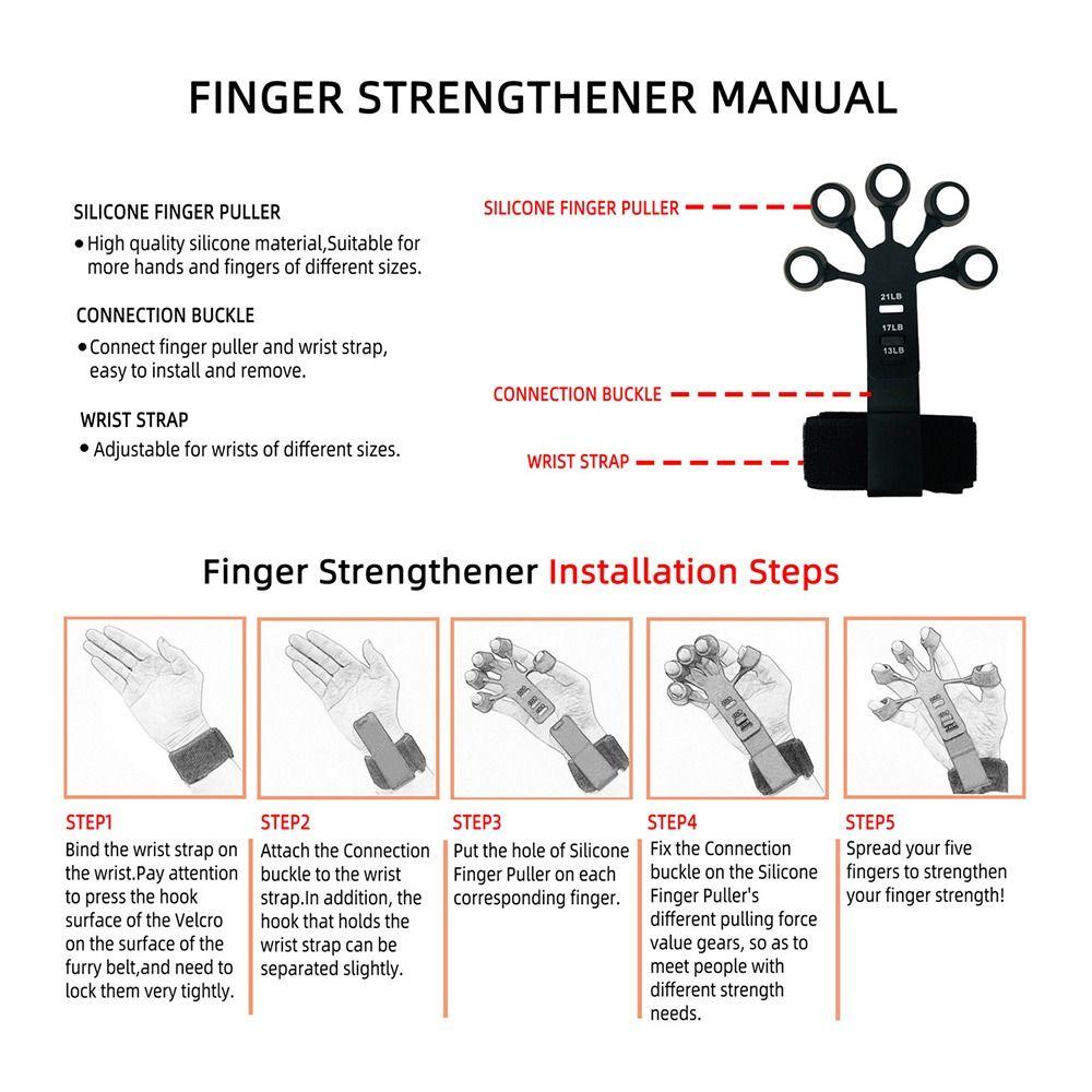 Pineapple Finger Gripper Untuk Pasien Pemulihan Kekuatan Berolahraga Jari 13-17-21LB Extension Berolahraga Pegangan Tangan Pelatih Kekuatan