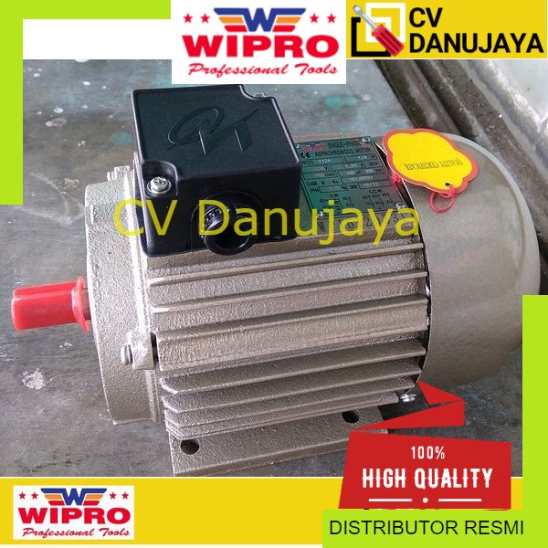 DINAMO WIPRO 1HP 4P 1PH ELECTROMOTOR PENGGERAK PUTARAN LAMBAT WIPRO