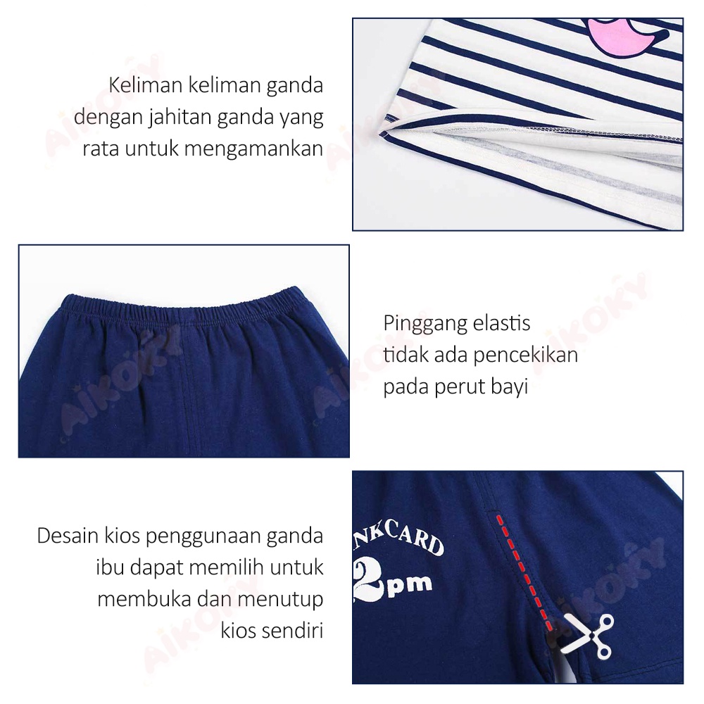 Aikoky 3-18 Bulan Setelan Tanpa Lengan Bayi / Setelan Singlet Bayi dan Anak / Baju Bayi Impor