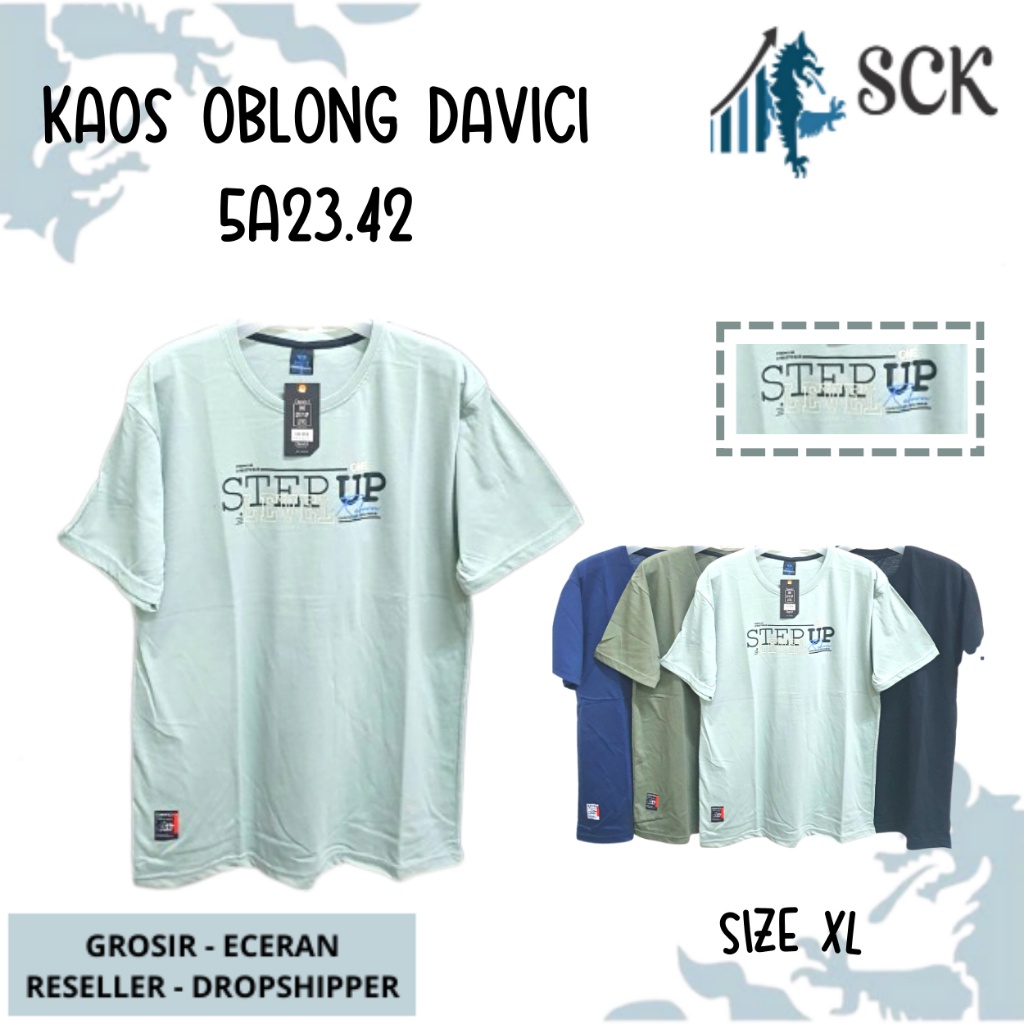 Kaos Distro Davici Polos (XL) Motif Dewasa Keren / Oblong Pria Katun / Pakaian Casual - sckmenwear GROSIR