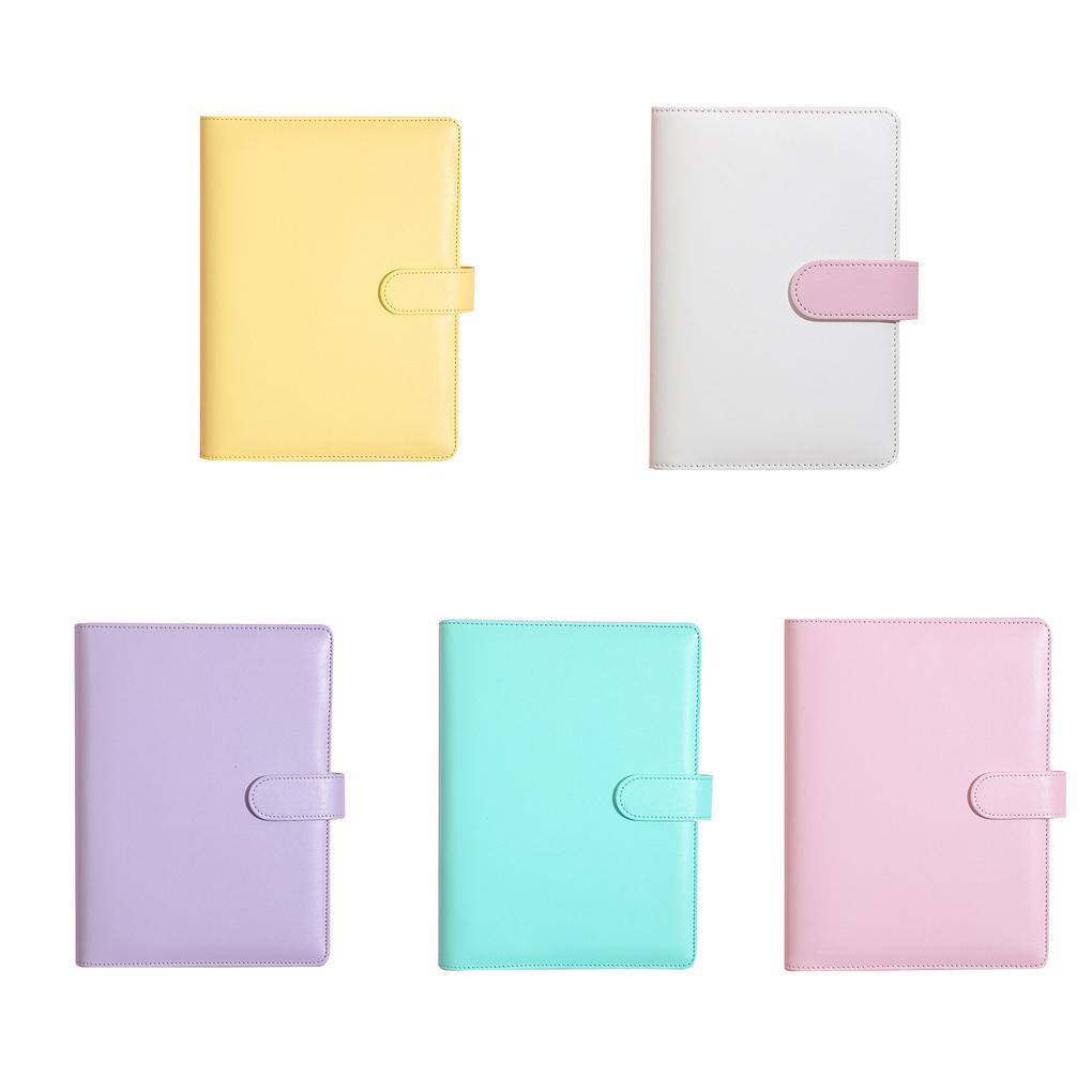 Huit A5 PU Planner Removable Cover Notebook Agenda Budget Buku Kerja Loose-leaf Amplop Binder Dengan Gesper Bill Organizer