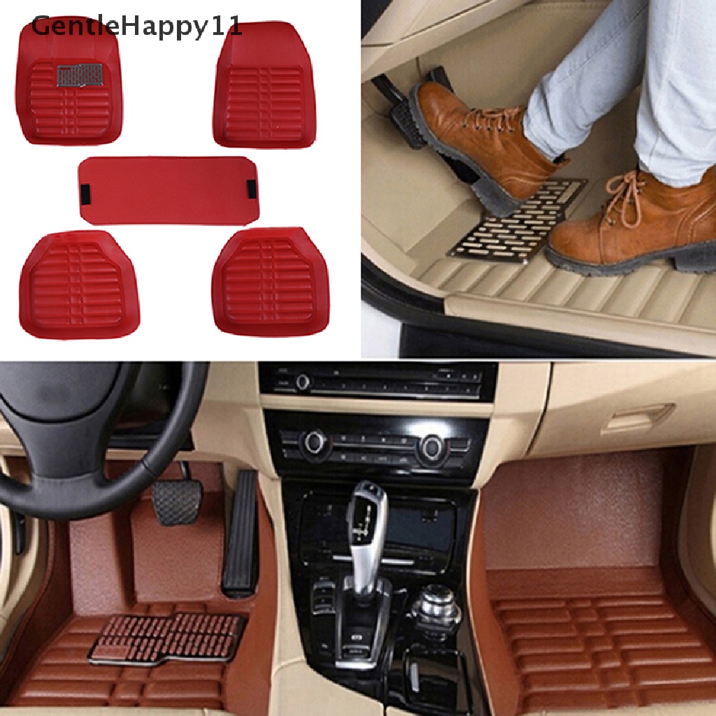 Gentlehappy 5Pcs/set universal car auto Matras Lantai liner Karpet Kulit pu id