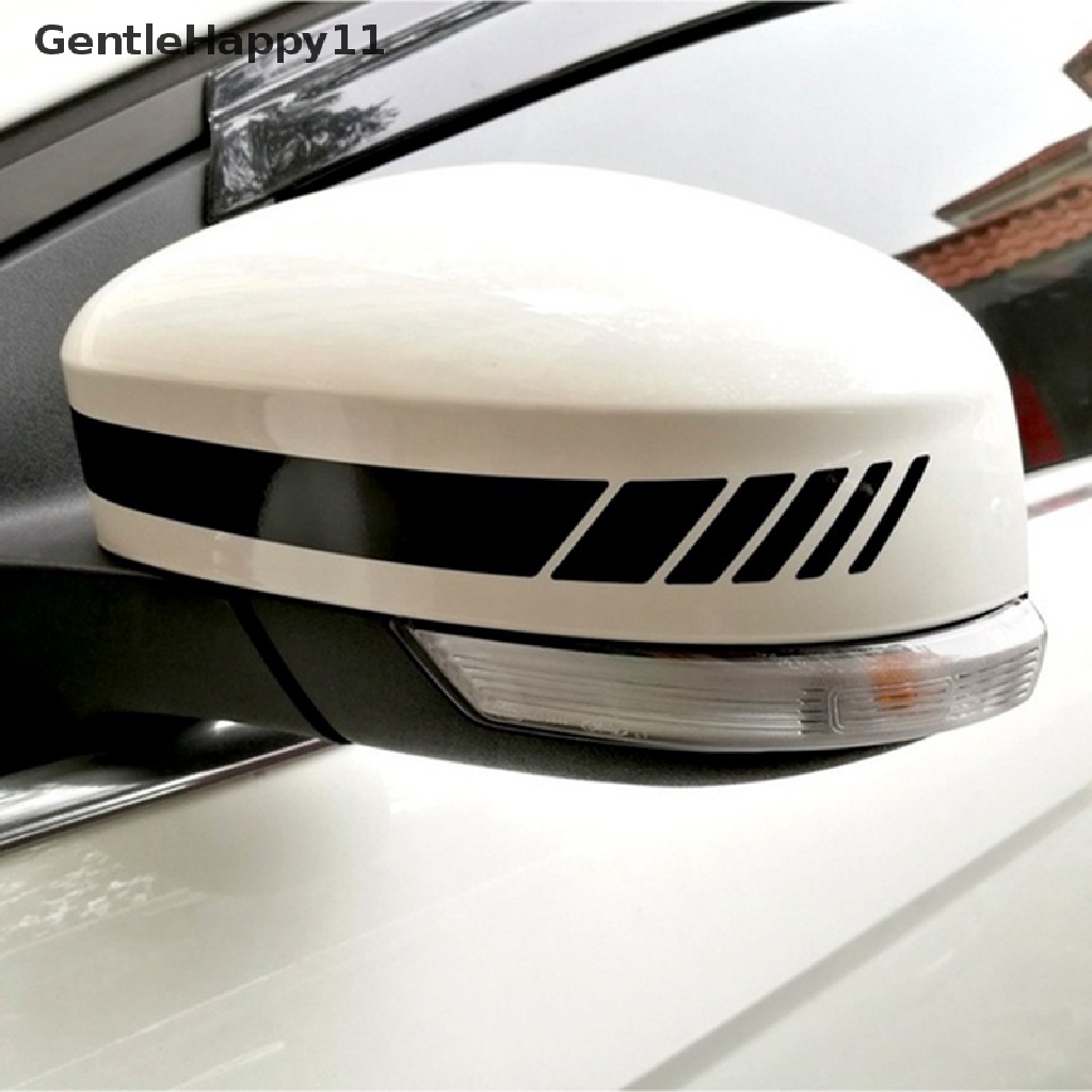 Gentlehappy 2Pcs Mobil Styling SUV Vinyl Grafis Stiker Spion Samping Decal Garis DIY id