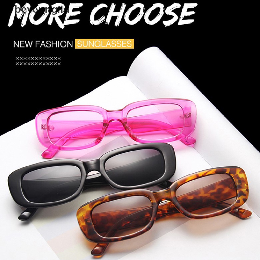 Beyen Vintage Square Sunglasses Kacamata Bingkai Persegi Panjang Kecil Wanita Fashion ID