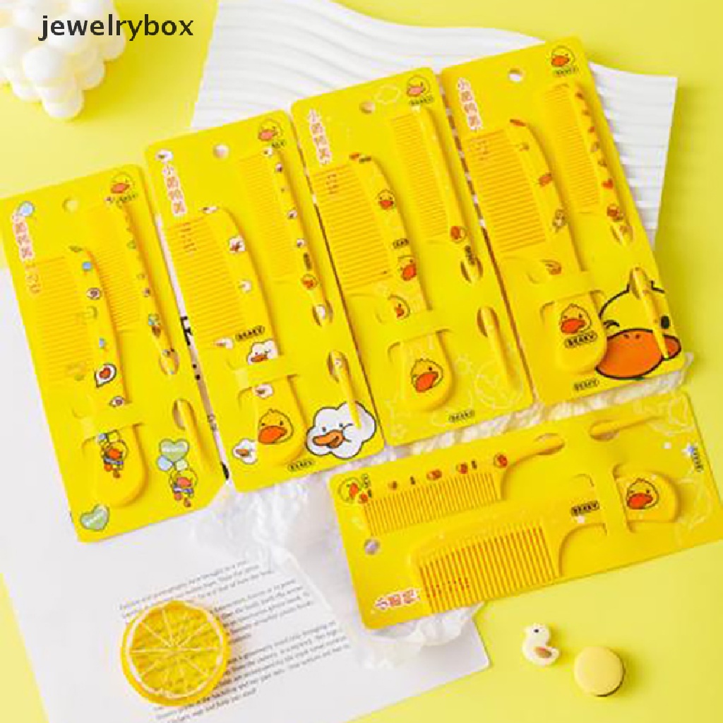 [jewelrybox] 2pcs/set Sisir Penata Rambut Anak Lucu Sisir Ekor Runcing Anti-Statis Untuk Butik Anak Perempuan