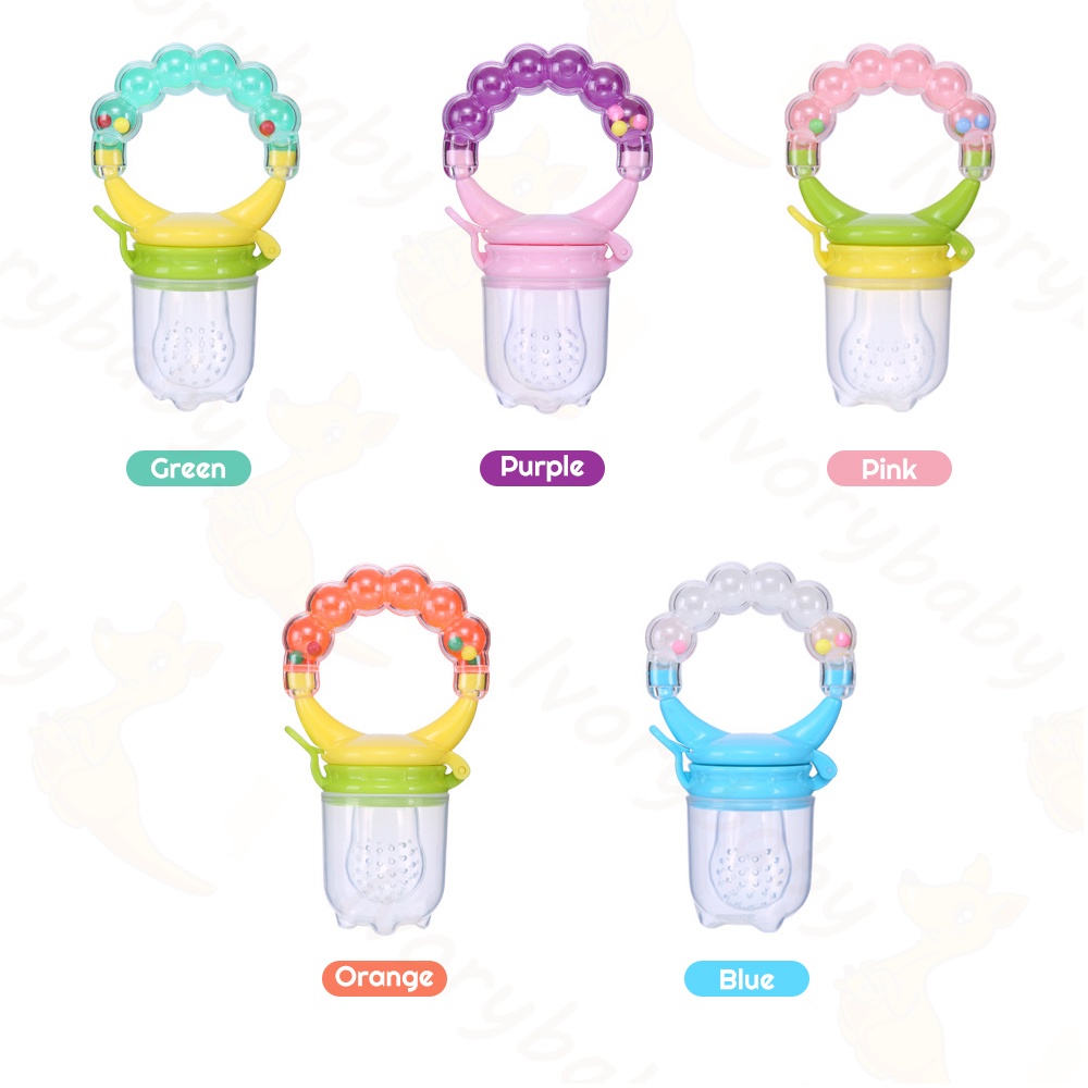 Ivorybaby Empeng dot buah anak bayi silicon Baby fruit feeder lucu Rattle teether kompeng pacifier gigitan bayi