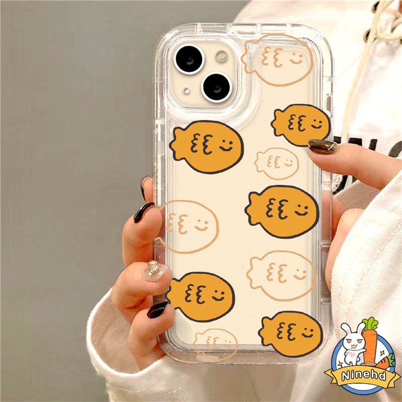 Redmi 12C A1 A1+10C 10A 10 9A 9C 9T Note 11 11s 10 10s 9 9s Pro Xiaomi 11 Lite Poco X3Pro Casing Ponsel Motif Ikan Kitty Lucu Simple Bening Shockproof Lembut Halus Cover Pelindung