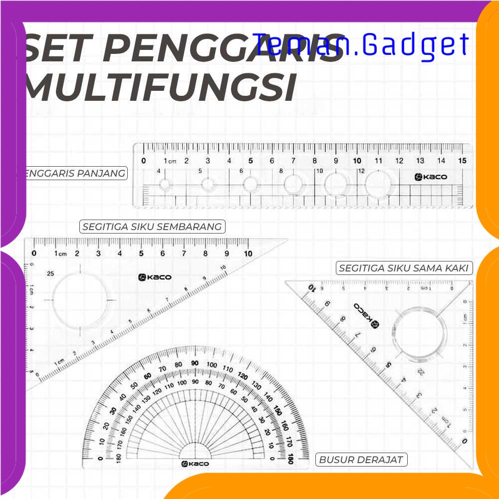 TG - ATK KACO Right Choice Set Penggaris Ruler Set 4 Pcs - K1427