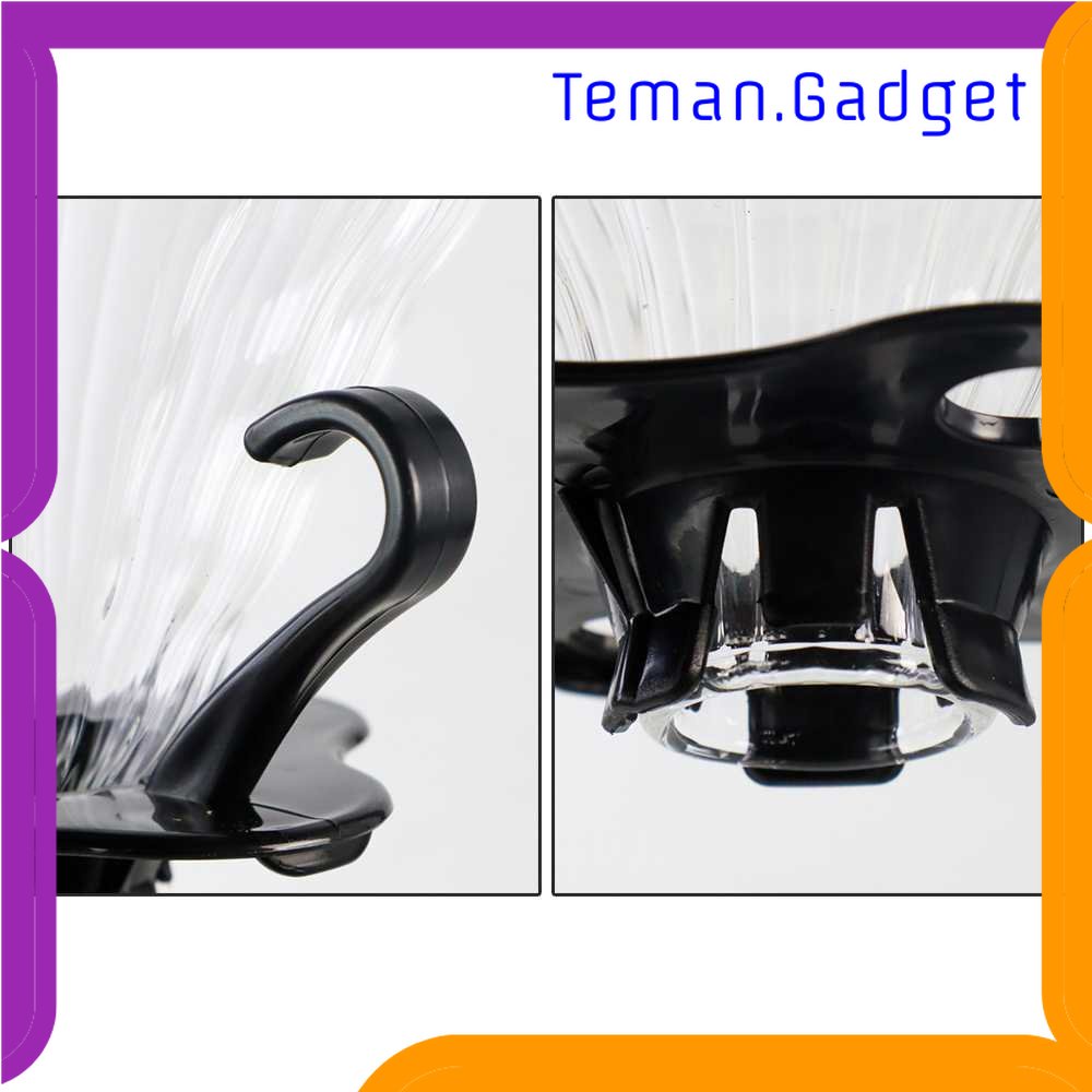 TG - DPR DUOLVQI Wadah Filter Kopi Kaca V60 Reusable Glass Coffee Dripper - SD-8106