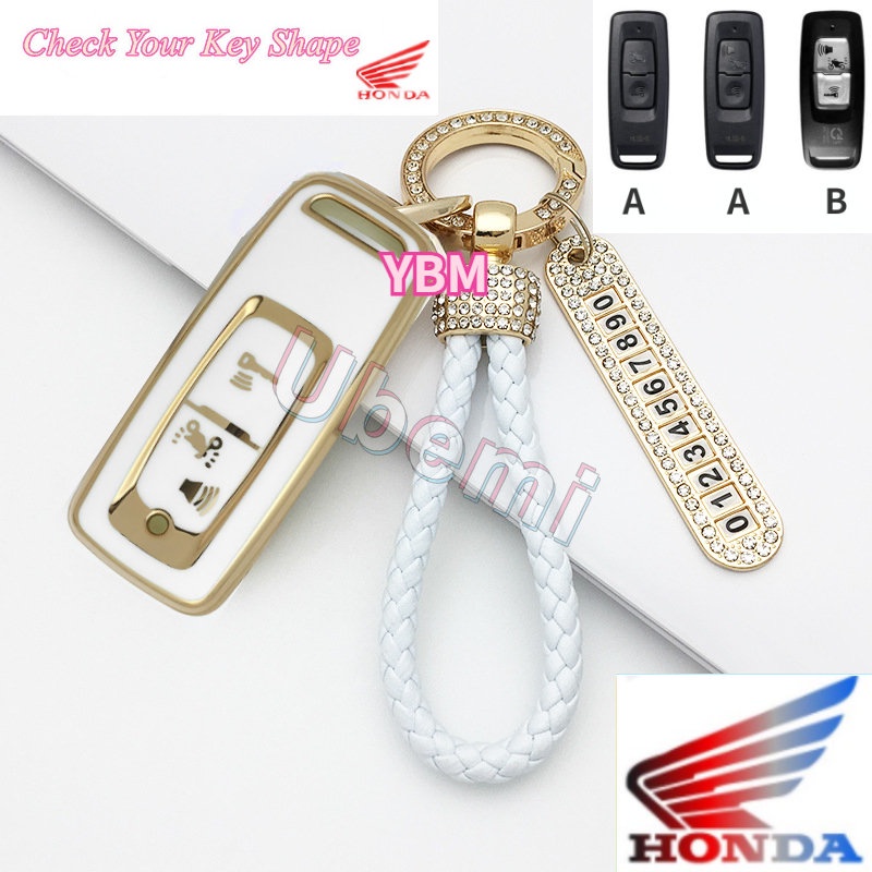 1pc/soft TPU Motors Key Shell Holder Cover Untuk Honda PCX160 125 PCX125 PCX160 VISION SH350 Vario 160 Vario 125 New keyless 2022 Scoopy2023 ADV 160 2 3 Tombol Cap