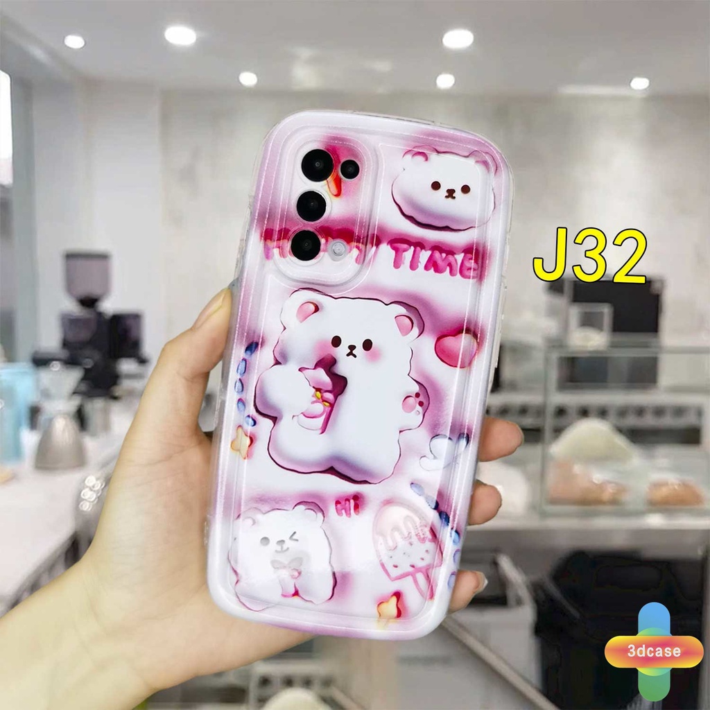 Case HP Realme C15 C21 C11 2021 C21Y C30 C30S C31 C33 C35 C25 C20 C3 C12 C2 C25S 10 5S 5 5i 9i C17 7i C1 C25Y C2 C3i 6i C20A  Narzo 20 10 10A 20A 30A 50A 50i Prime A7 A5S A15 A16 A17 A53 A53S A57 A77 Cartoon Happy Bear Silicone Soap Case