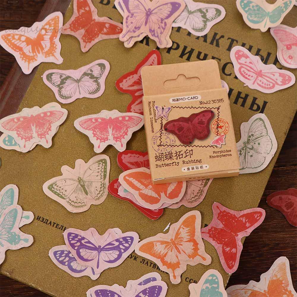 Agustina Butterfly Stationery Sticker Hadiah Korea Scrapbooking Seal Stiker Jurnal Perlengkapan Sekolah