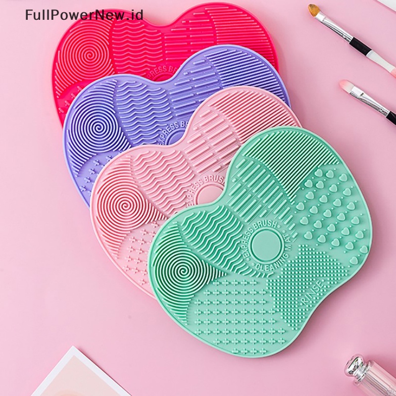 Power Silicone Makeup Brush Cleaner Scrubber Board Alas Pembersih Kosmetik Pad Cleaning ID
