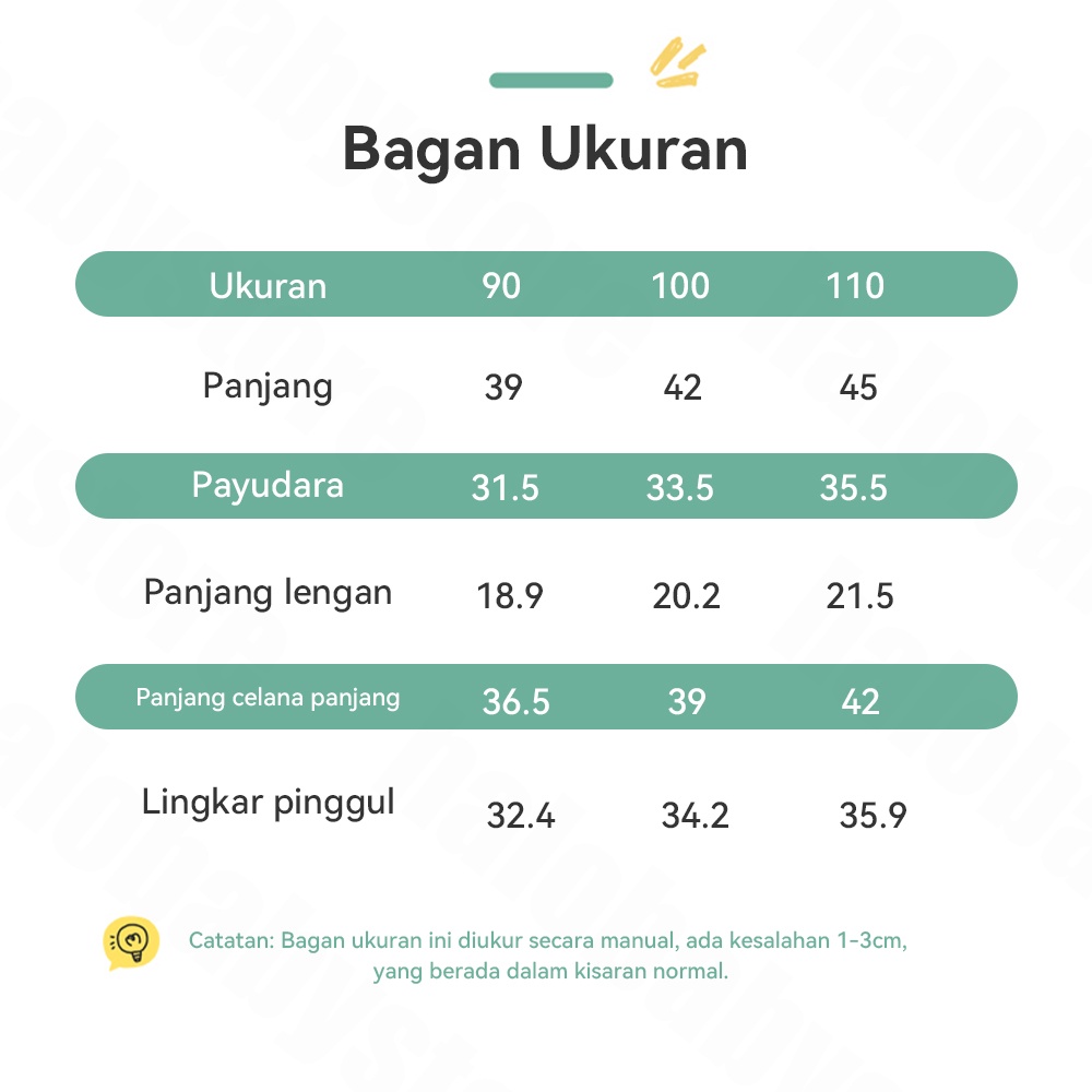 Halo Baby Piyama Anak Perempuan Baju Tidur Rayon Setelan Lengan Pendek 1-3Tahun