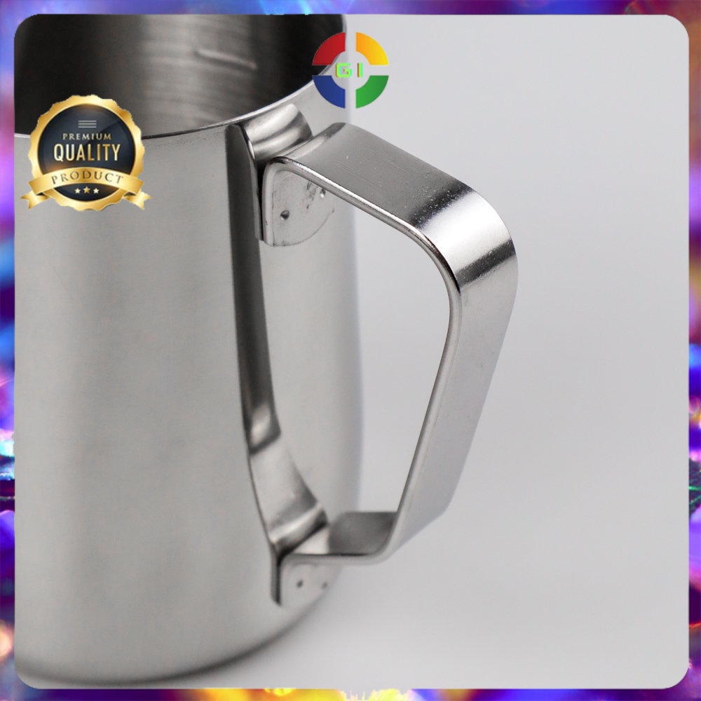 Gelas Milk Jug Kopi Espresso Latte Art Stainless Steel 350 ml Silver