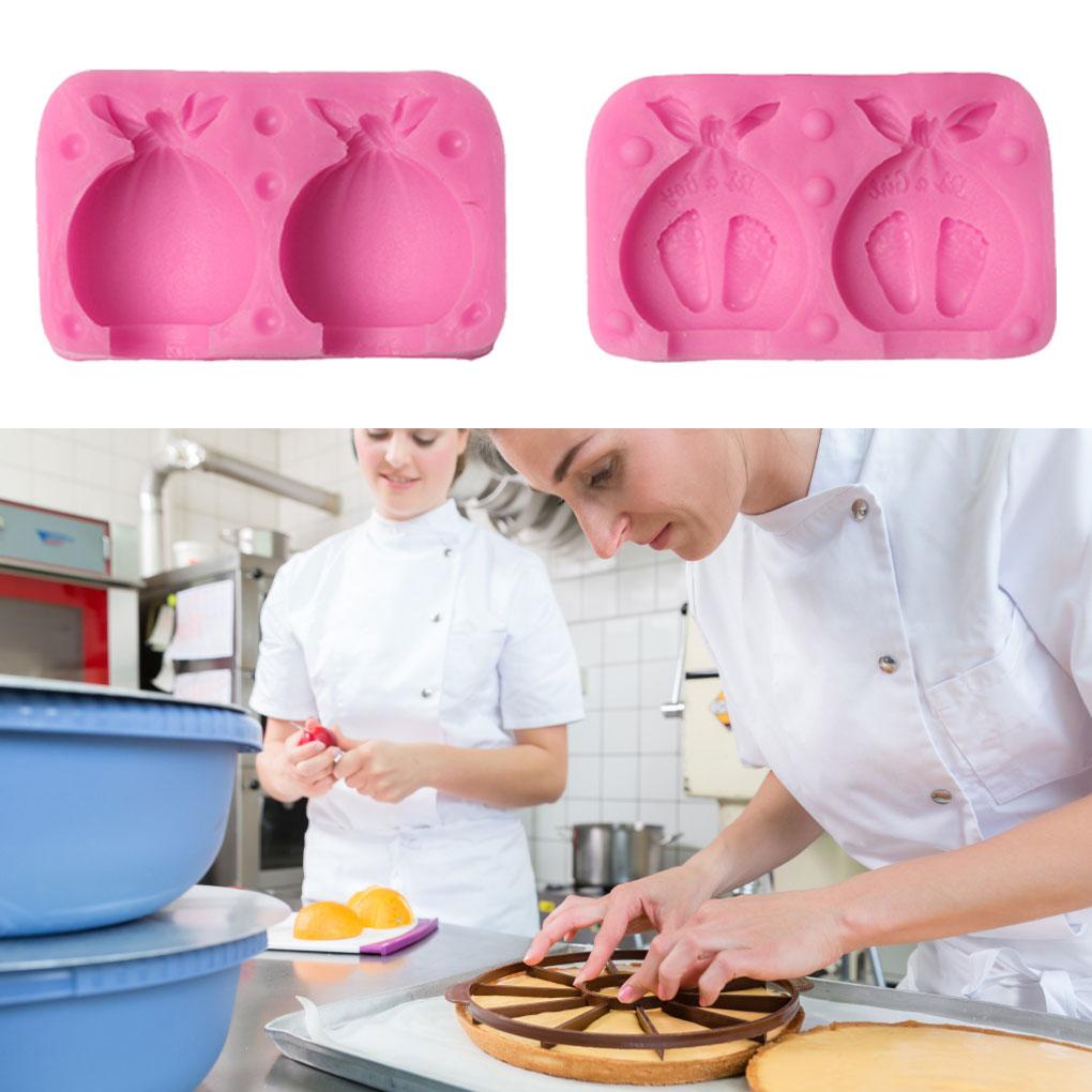 Kaki Cetak Kue Fondant Silikon Cetakan Bakery Coklat DIY Sugarcraft Cetakan Restoran Baking Dapur Gadget Aksesori