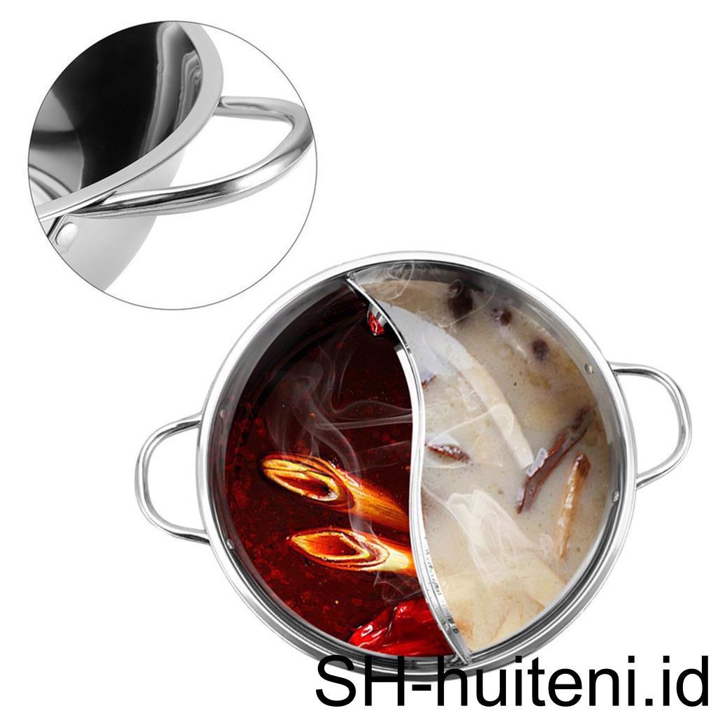 Mudah Bersih Anti Bocor Hot Pot Ringan Tahan Aus Panci Masak Induksi Dua Sisi Peralatan Dapur Tahan Suhu Tinggi