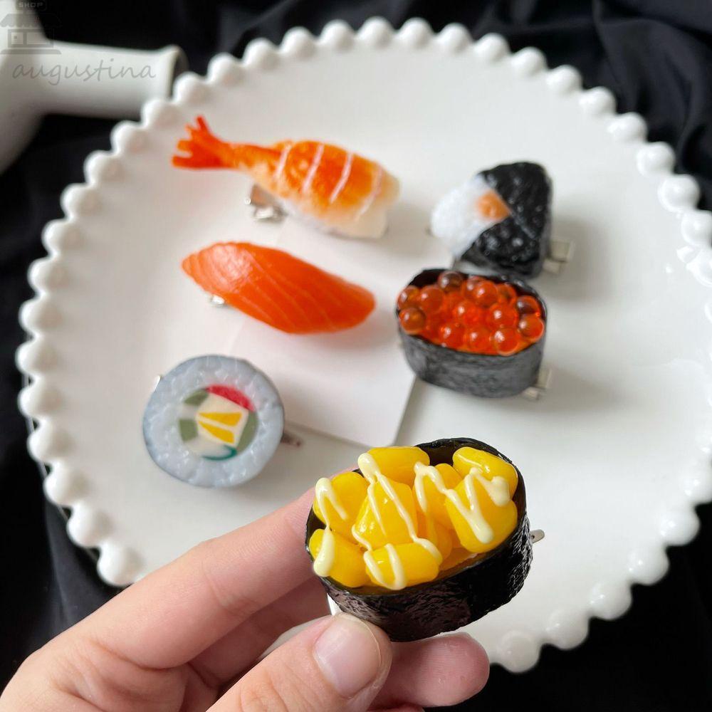 Agustina Sushi Jepit Rambut Kreatif Indah Lucu Poni Kecil Klip Simulasi Makanan Hiasan Kepala