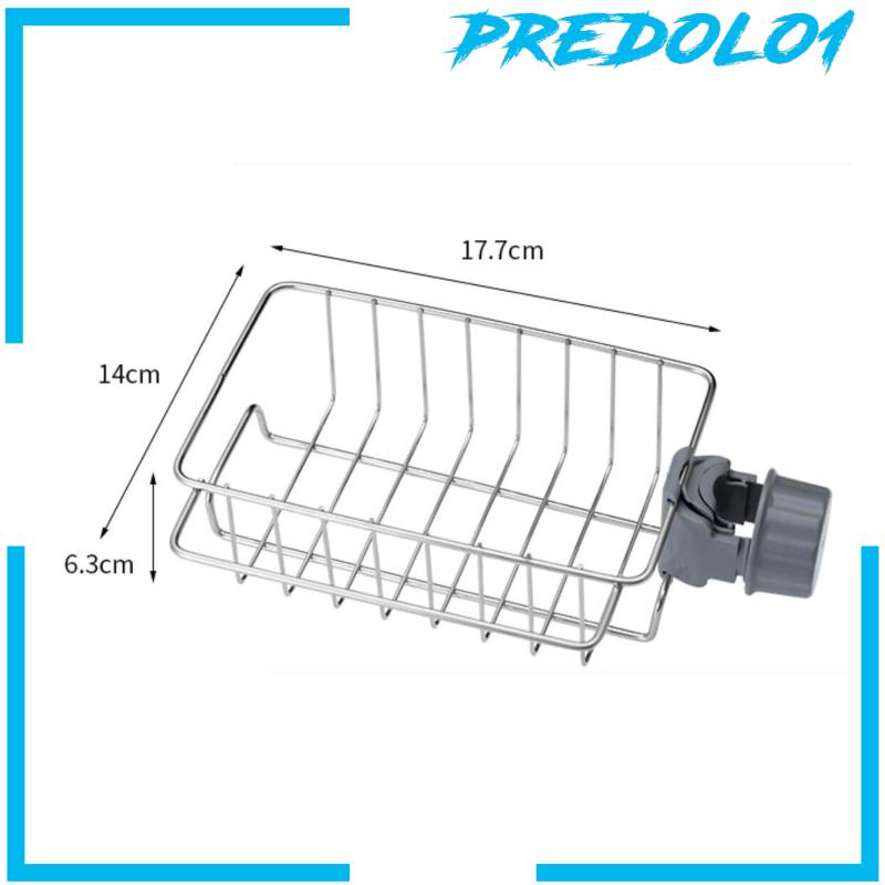 [Predolo1] Rak Saluran Wastafel Stainless Steel Holder Spons Untuk Organizer Dapur Kamar Mandi