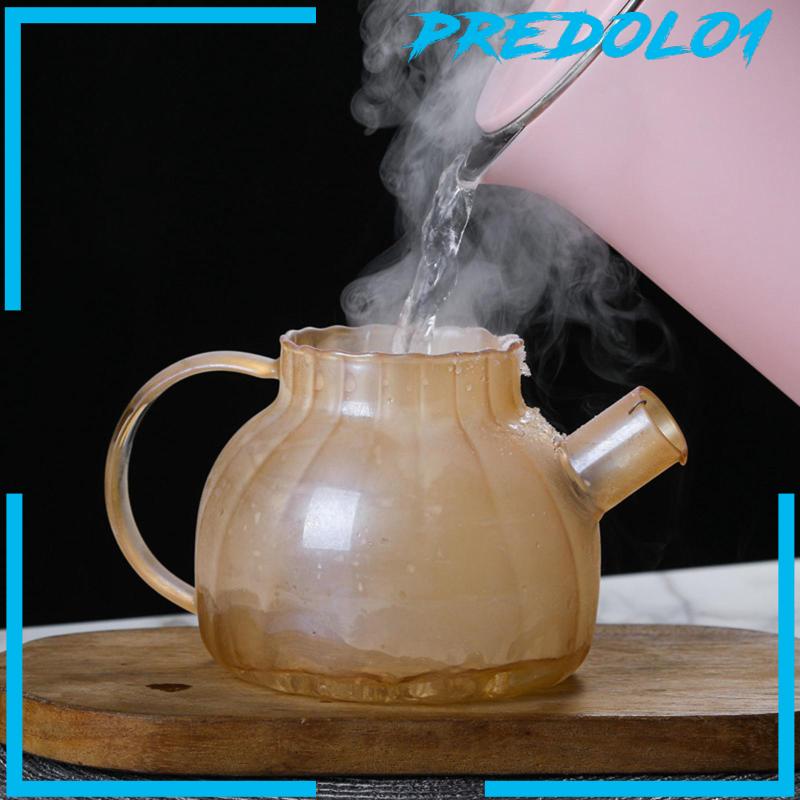 [Predolo1] Gelas Air Pitcher Stripe Style Milk Jug Pitcher Kopi Tahan Lama Dengan Filter