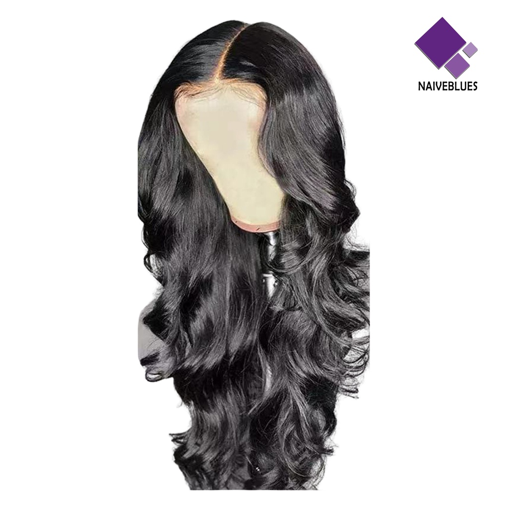 &lt; Naiveblues &gt; Rambut Keriting Panjang Mudah Dipakai Lembut Berbulu Trendy Alat Makeup Suhu Sutra