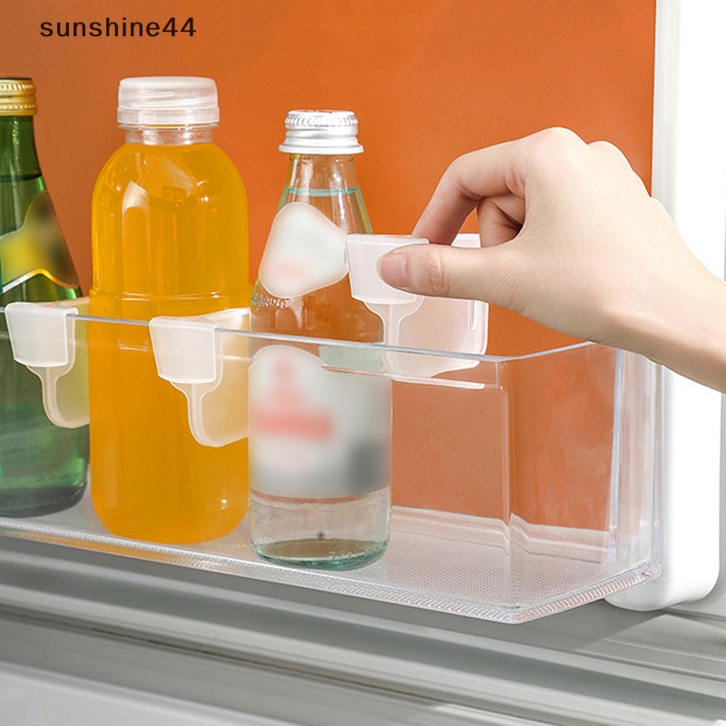 Sunshine Partisi Penyimpanan Kulkas Plastik Alat Dapur Rak Botol Aneka Kitchen Storage Kulkas Klip Sekat Pintu Samping ID