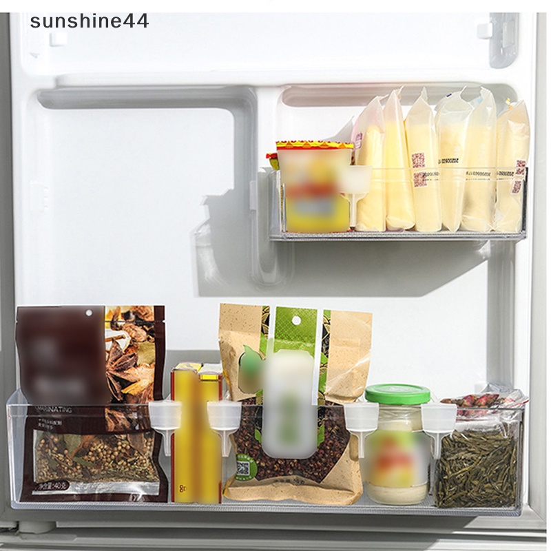 Sunshine Partisi Penyimpanan Kulkas Plastik Alat Dapur Rak Botol Aneka Kitchen Storage Kulkas Klip Sekat Pintu Samping ID