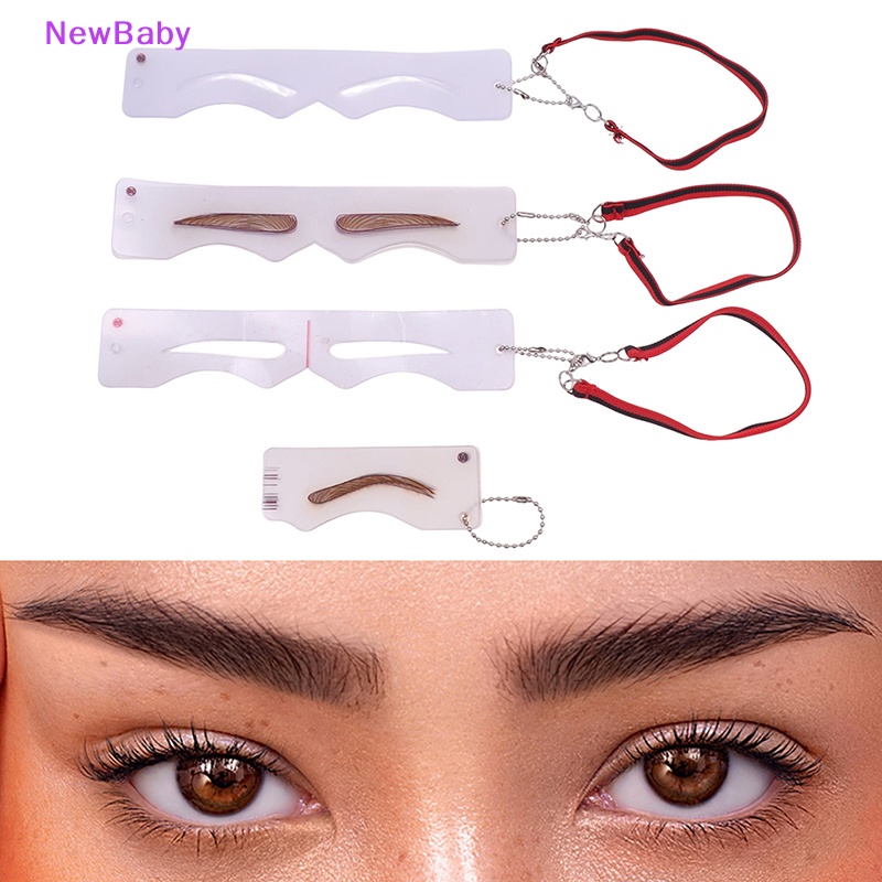 Newbaby 12gaya Pembentuk Alis Membentuk Stensil Grooming Pesona Template Makeup Tool Kit ID