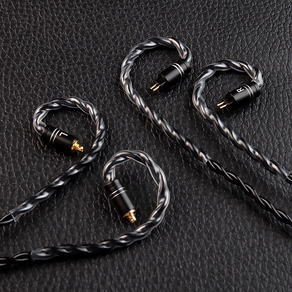 Kbear Kabel Earphone Blade Hitam 4core Furukawa C2200 Brass Alloy Earbuds Cable 2.5/3.5/4.4mm Dengan 0.78mm/MMCX Konektor Line