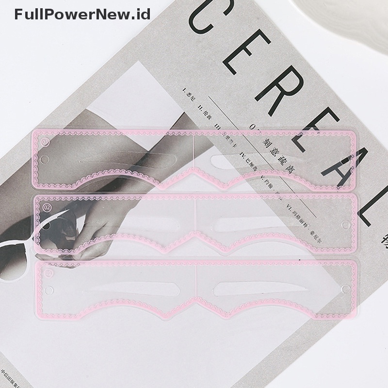Power 3Pcs Portable One Step Brow Stamp Shaping Kit Alat Makeup Penduh Alis ID