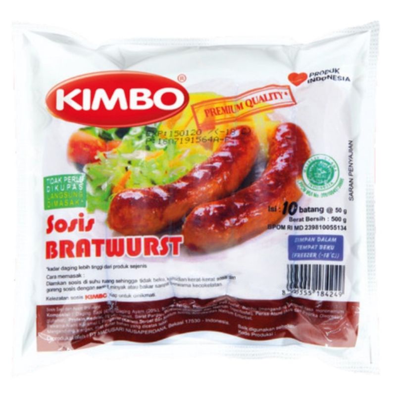 KIMBO Sosis Mini Bratwurst Original Isi 10