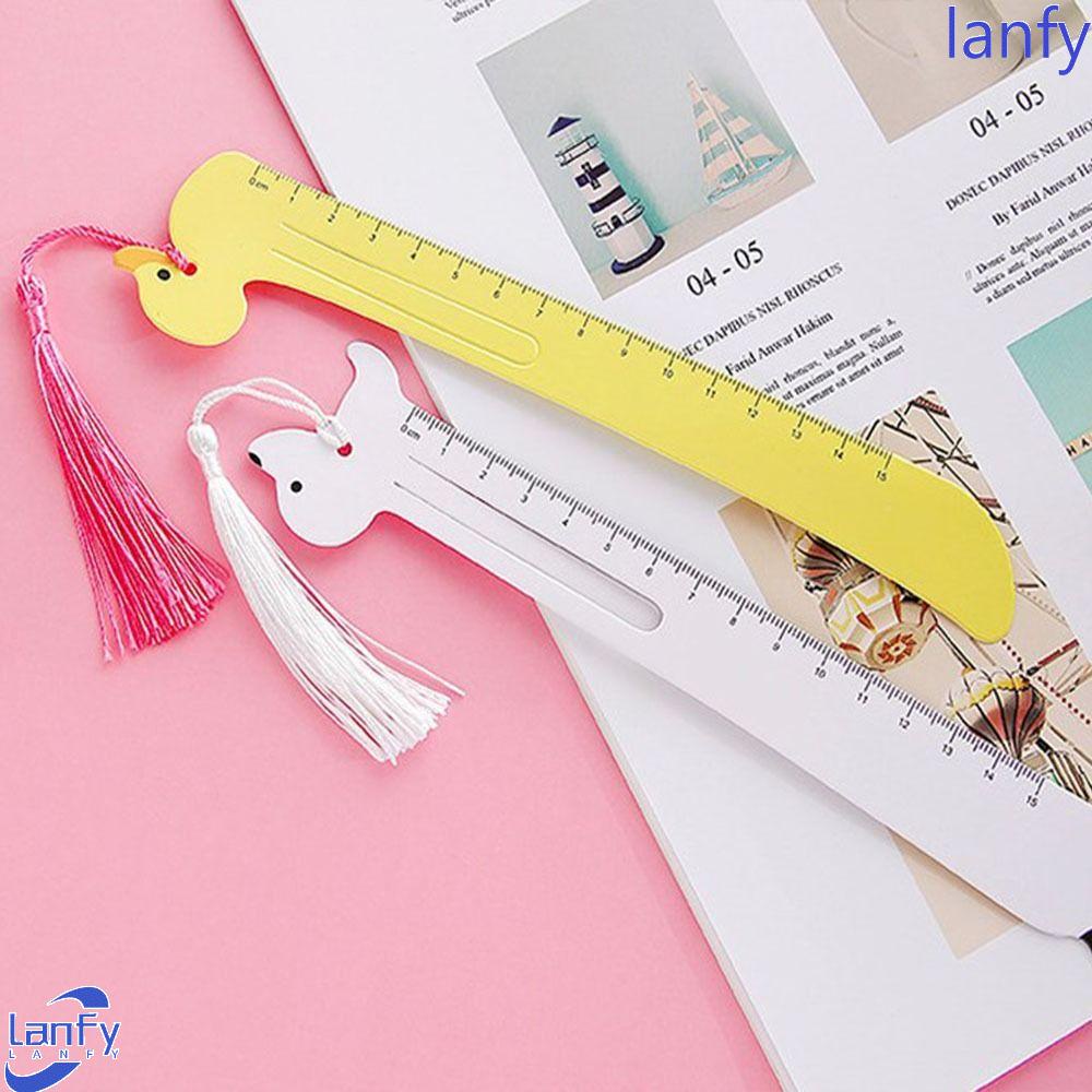 Lanfy Penggaris Lurus Bookmark Kartun Pet Book Lover Kantor Perlengkapan Sekolah Penanda Membaca Alat Tulis Siswa Skala 15 cm Penggaris Buku Penanda Halaman