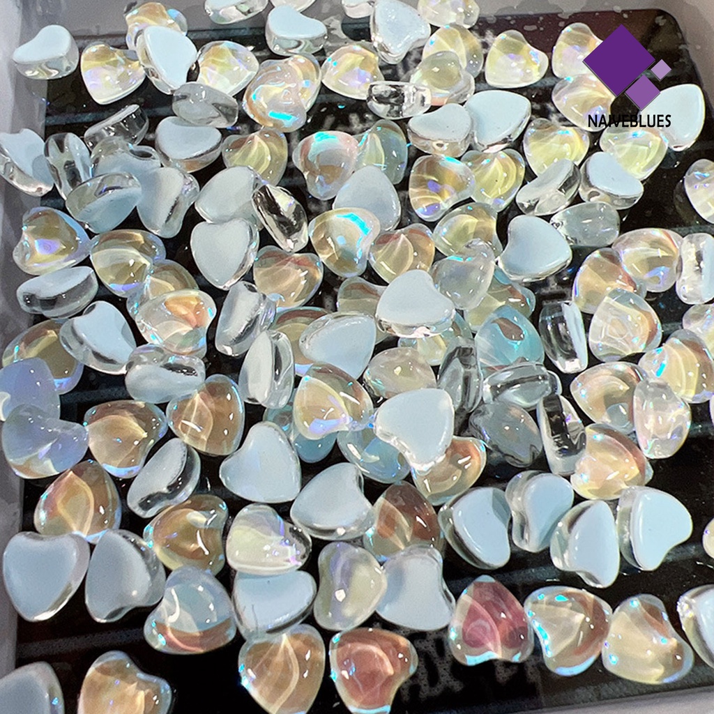 [naiveblues] 20pcs Kaca Berlian Imitasi Indah DIY Aksesoris Kuku Cinta Ringan Untuk Wanita