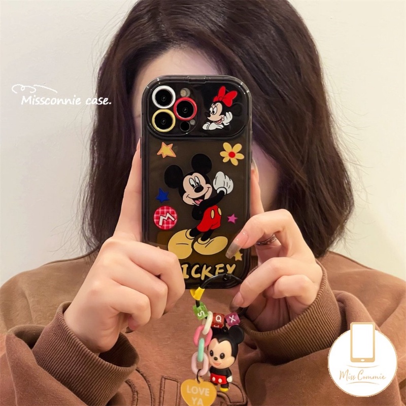 Lovely Creative Flip Make Up Mirror Case Untuk Y11 Y12i Y12 Y17 Y20 Y15 Y20s Y20i Y91C Y20G Y20s G Y12S Y1S Y11s Y30G Y20A Y12A Kartun Disney Mickey Bunga Shockproof Soft Case