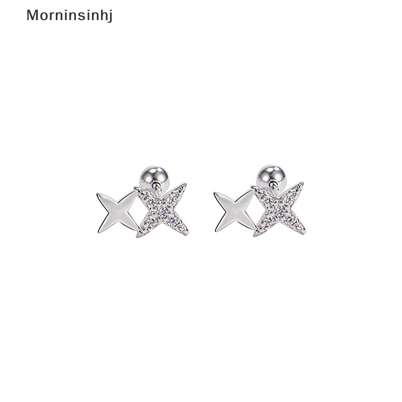 Mornin 1pasang Fashion Bintang Zirkon Ear Studs Earrings Untuk Wanita Tulang Rawan Helix Tulang Telinga Kuku Telinga Perhiasan Hadiah id