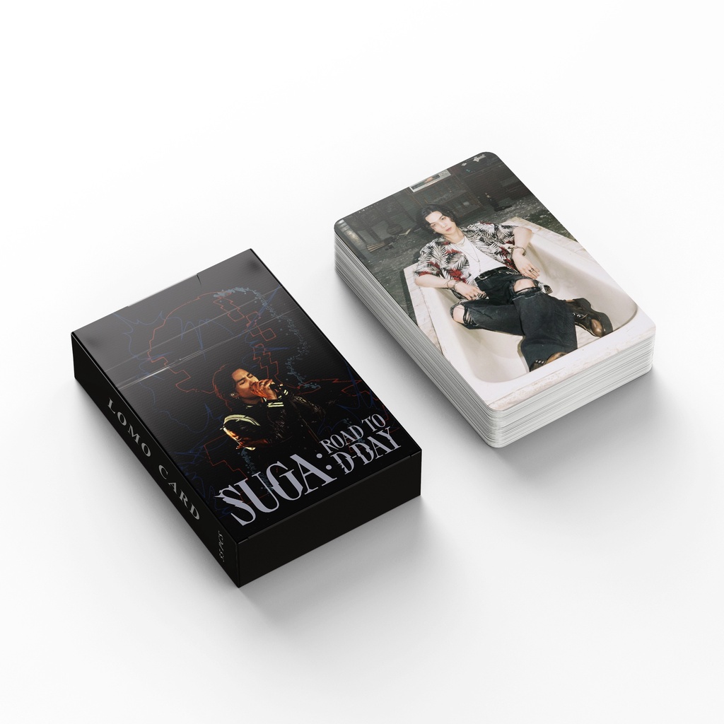 55pcs/box SUGA Album Road To D-Day Photocards BT-S Kartu Lomo Bangtan Boys Member Solo Kpop Postcards