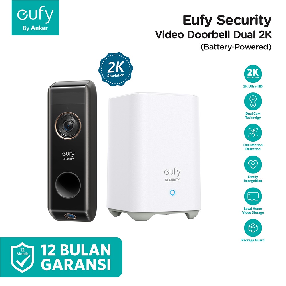 Eufy Security Video Doorbell Dual Camera Battery-Powered - E8213