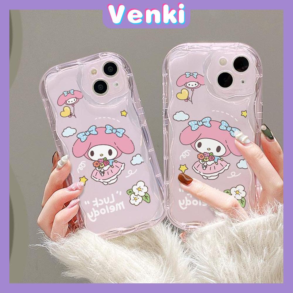 VENKI - For iPhone 11 iPhone Case 3D Curved Edge Wave Clear Case TPU Airbag Shockproof Camera Cover Cute Cartoon Compatible with iPhone 14 13 Pro max 12 Pro Max xr xs max 7 Plus 8