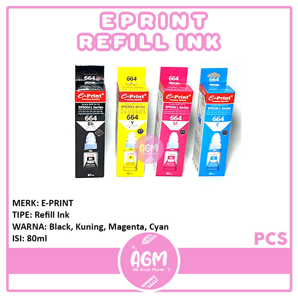 

E-PRINT - Bulk Ink 80ML L Series Yellow - Pcs