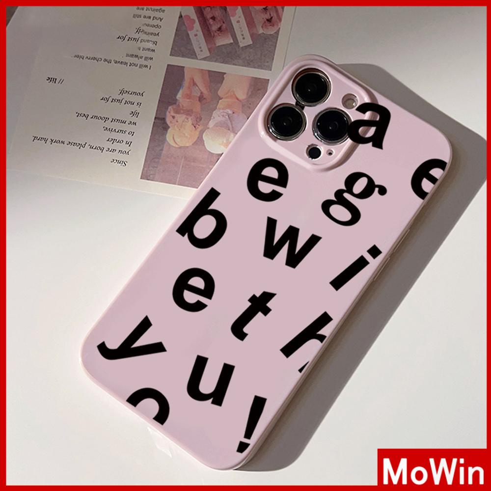 For iPhone 14 Pro Max iPhone Case Cream Glossy Soft Case TPU Shockproof Camera Cover Protection Simple Letters Compatible with iPhone 13 Pro max 12 Pro Max 11 xr xs max 7Plus 8Plus