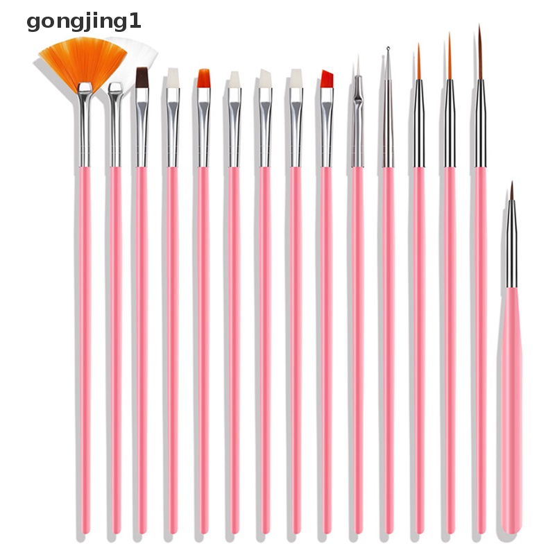 Ggg Kuas Kuku Untuk Manicure Gel Brush For Nail Art 15Pcs/Set Nail Brush Gel Brush ID